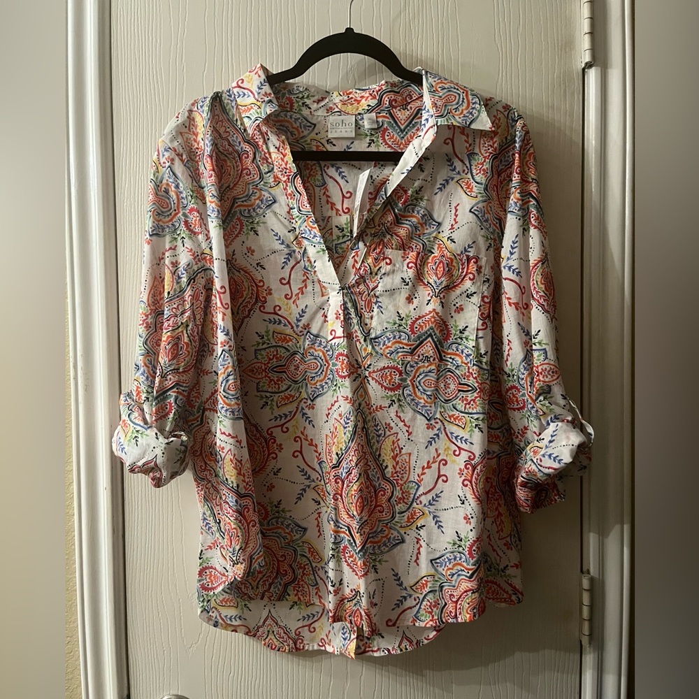 🛍️NWT New York & Company Multi-Color XL Top